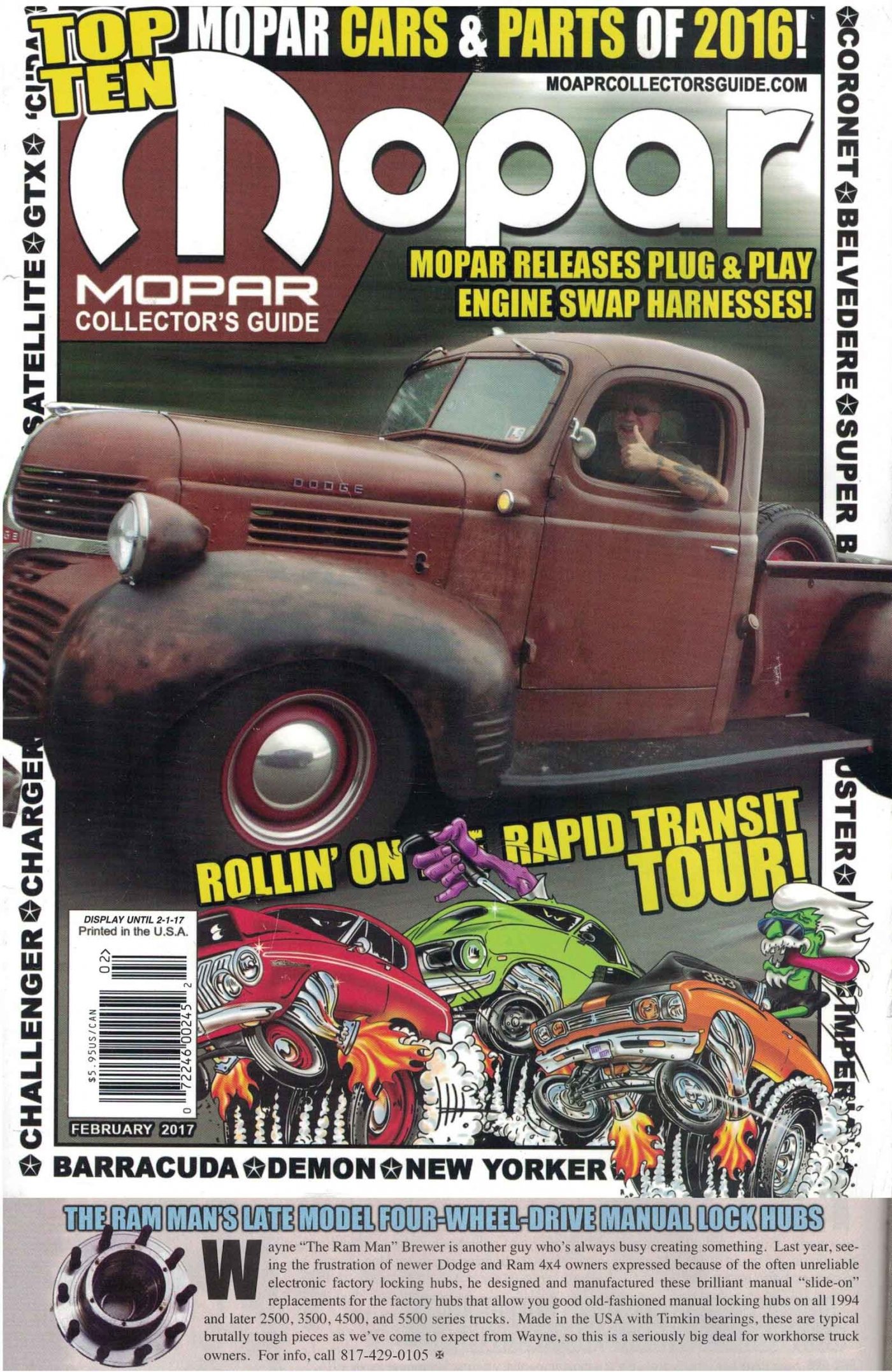 Mopar Collector’s Guide, February 2017 — The Ram Man’s late-model 4x4 manual lock hubs